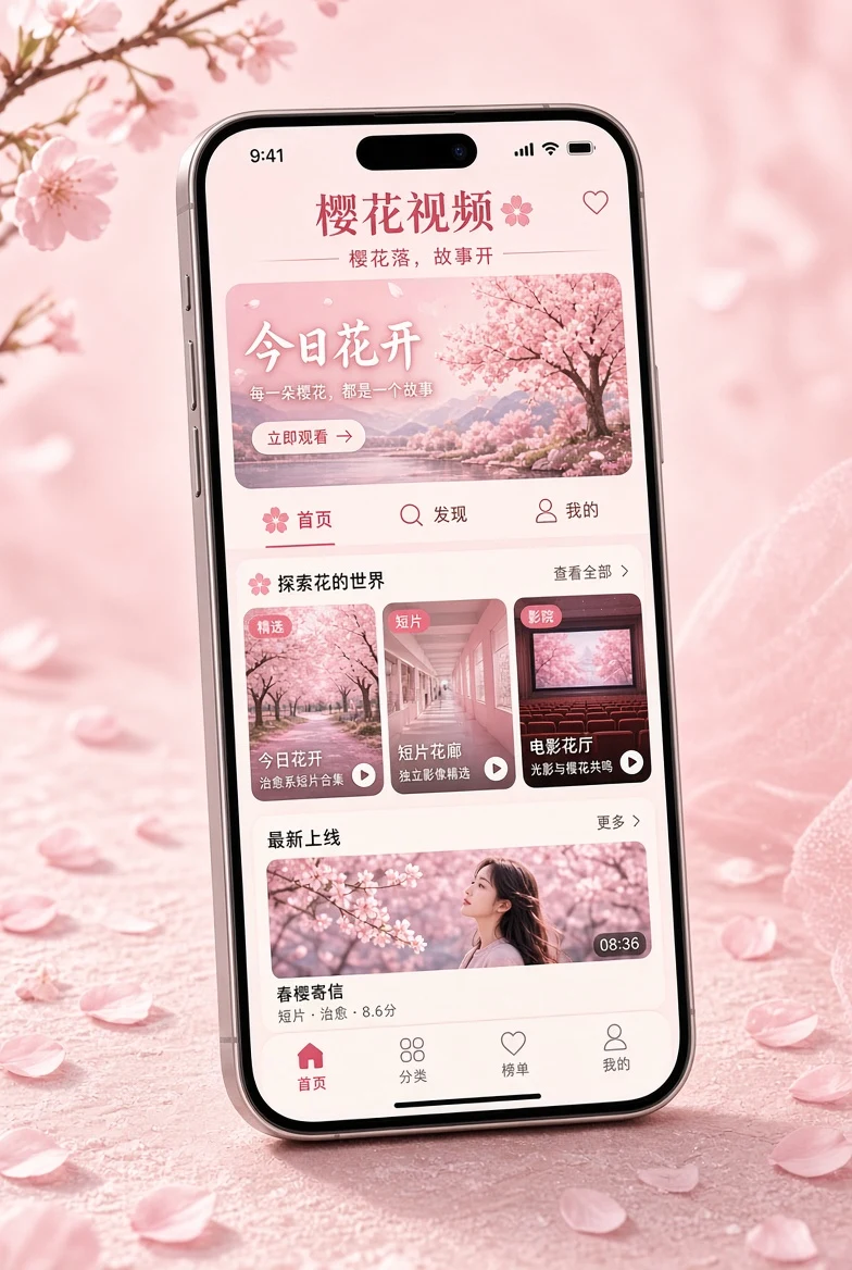 樱花视频APP服务示意